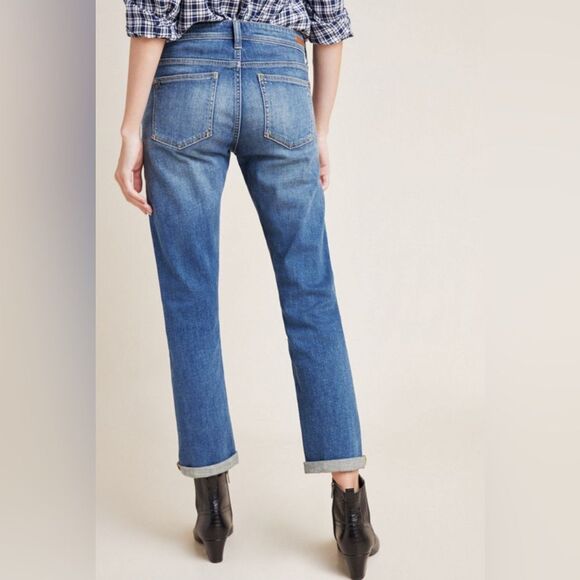 Anthropologie Pilcro Jeans Tapestry patchwork boyfriend mid Rise Distressed 26 - Picture 10 of 11